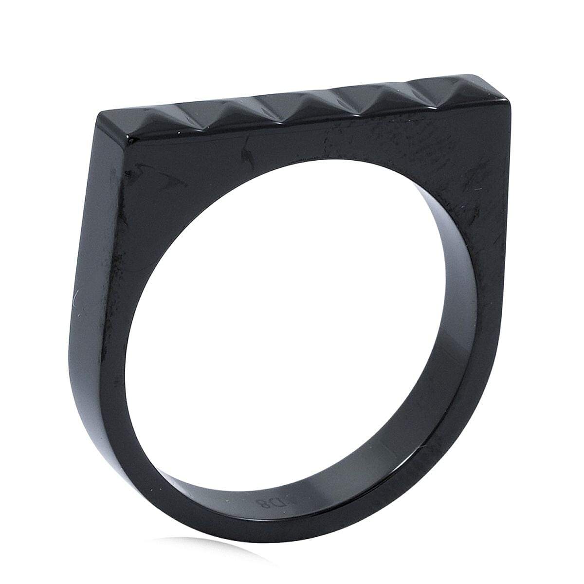 Calvin Klein Edge Ring in ION Plated Black Stainless Steel (Size 6.0) image number 3