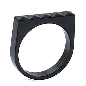 Calvin Klein Edge Ring in ION Plated Black Stainless Steel (Size 6.0)