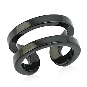 Calvin Klein Return The Black Ring in ION Plated Black Stainless Steel (Size 5.0)