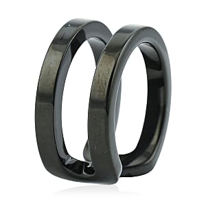 Calvin Klein Return The Black Ring in ION Plated Black Stainless Steel (Size 5.0)