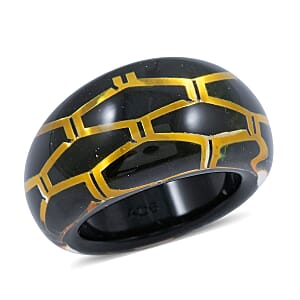 Calvin Klein Closeout Abstract Ring in ION Plated YG Stainless Steel (Size 6.0)