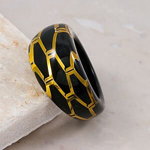 Calvin Klein Closeout Abstract Ring in ION Plated YG Stainless Steel (Size 6.0)