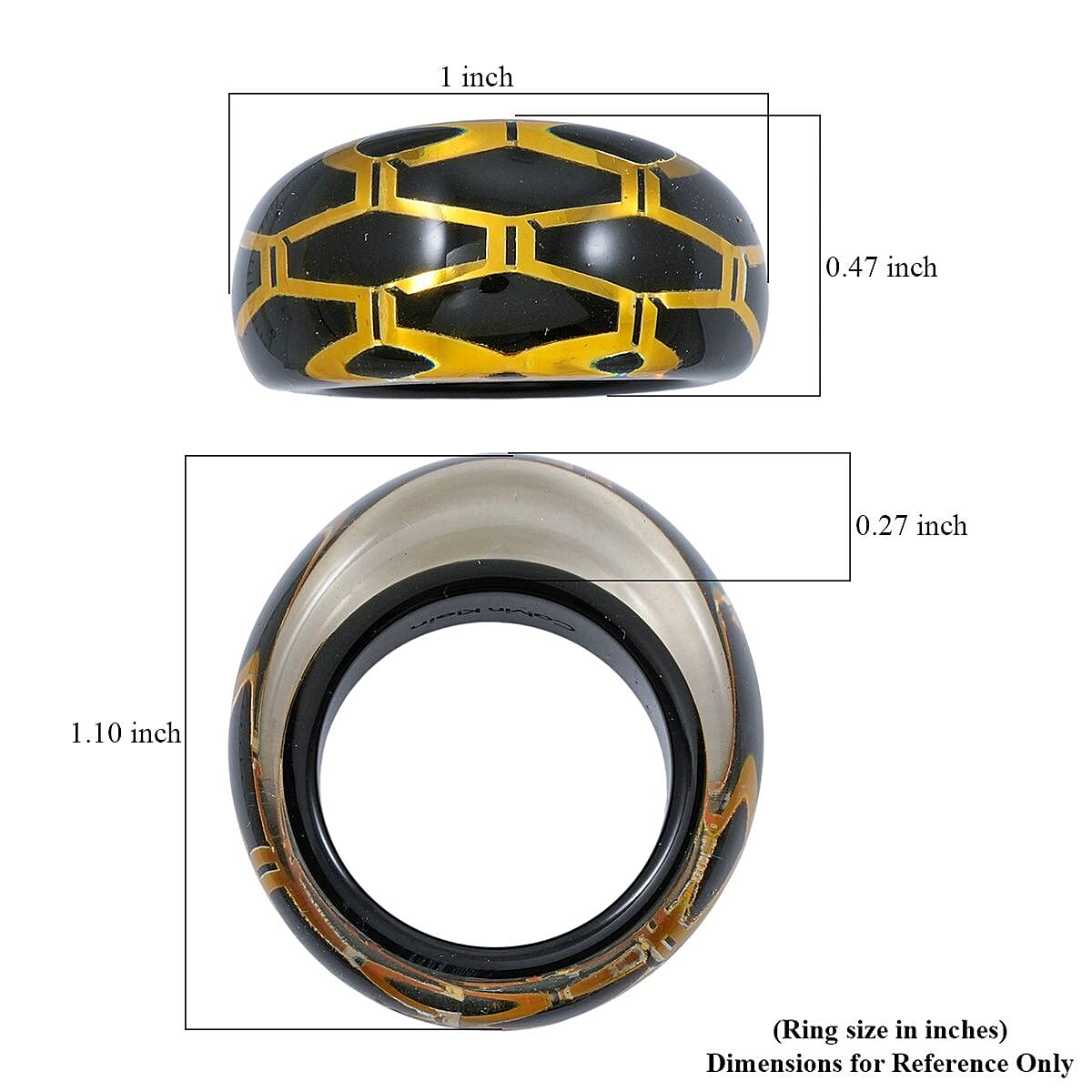 Calvin Klein Closeout Abstract Ring in ION Plated YG Stainless Steel (Size 6.0) image number 4