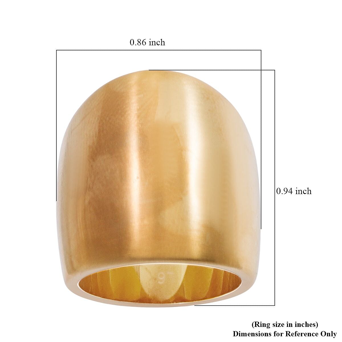 Calvin Klein Closeout Billow Ring in ION Plated YG Stainless Steel (Size 6.0) image number 4
