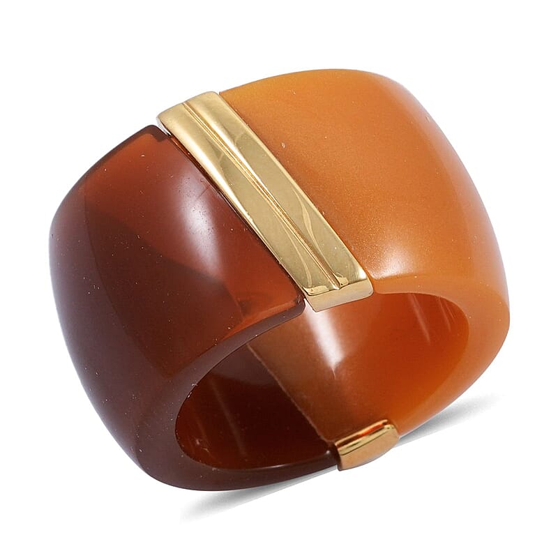 Calvin Klein Closeout Vision Ring in ION Plated YG Stainless Steel (Size 6.0)