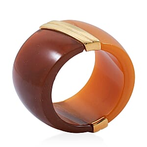 Calvin Klein Closeout Vision Ring in ION Plated YG Stainless Steel (Size 6.0)