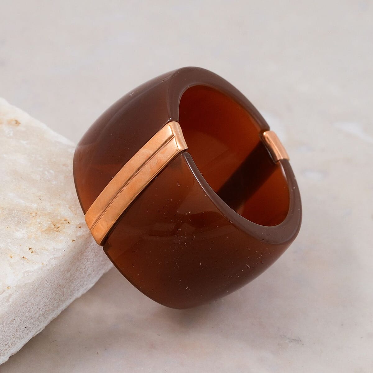 Calvin Klein Vision Ring in ION Plated RG Stainless Steel (Size 6.0) image number 1