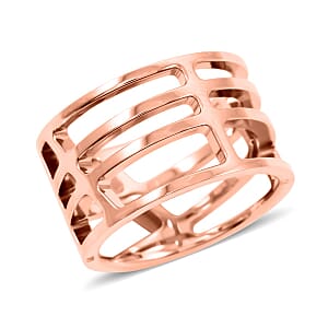 Calvin Klein Draw Ring in ION Plated RG Stainless Steel (Size 5.0)