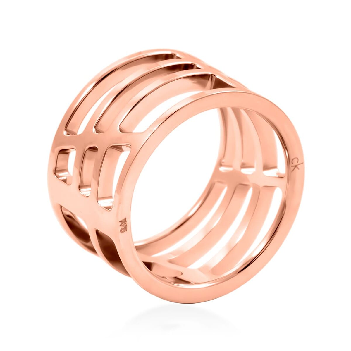 Calvin Klein Draw Ring in ION Plated RG Stainless Steel (Size 5.0) image number 3