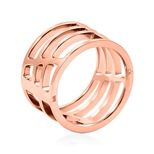 Calvin Klein Draw Ring in ION Plated RG Stainless Steel (Size 5.0)