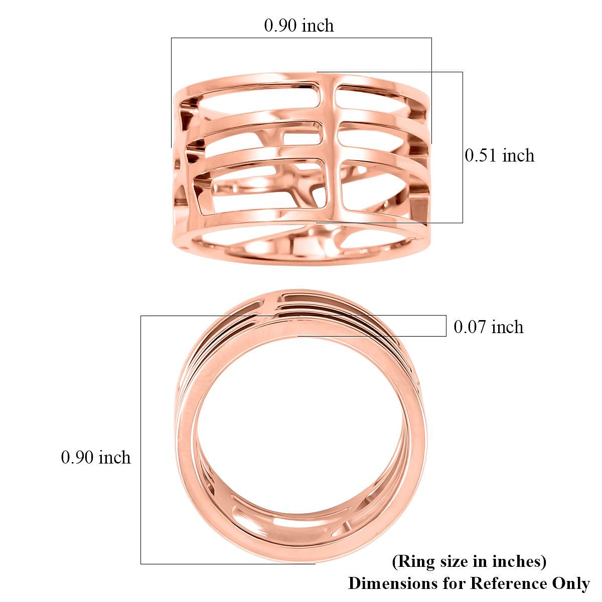 Calvin Klein Draw Ring in ION Plated RG Stainless Steel (Size 5.0) image number 4
