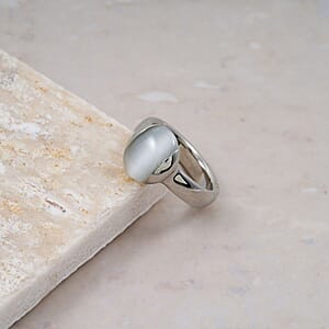 Calvin Klein Cat's Eye 3.00 ctw Devoted Ring in Stainless Steel (Size 6.0)