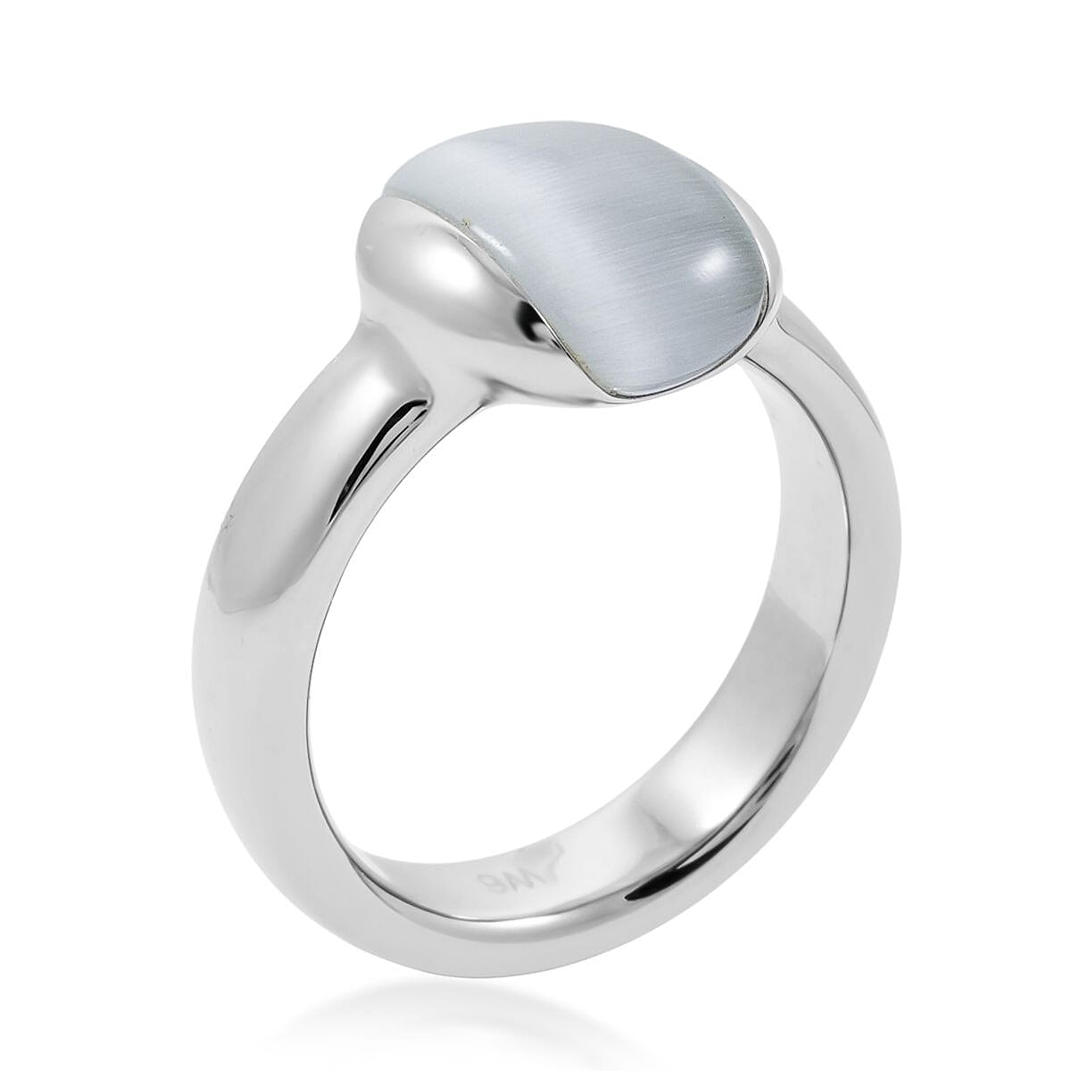 Calvin Klein Cat's Eye 3.00 ctw Devoted Ring in Stainless Steel (Size 6.0) image number 3