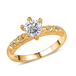 Luxuriant Lab Grown Diamond (E-F, VS) Ring in 24K Yellow Gold 1.10 ctw (Size 7.5)
