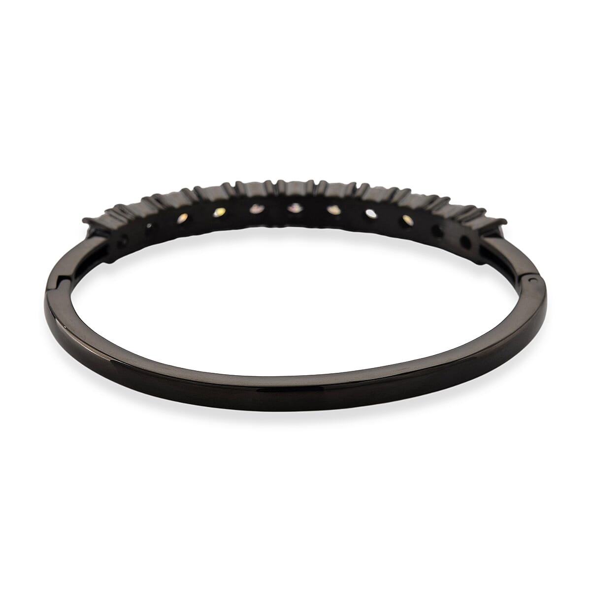 Moissanite 10.00 ctw Cuff Bracelet in ION Plated Black Stainless Steel (7 In) image number 5