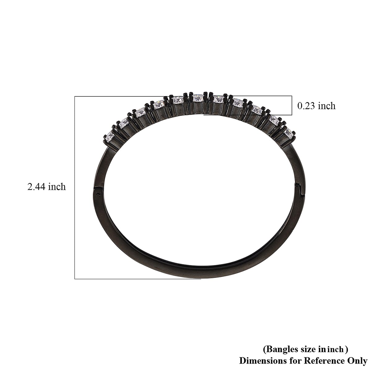 Moissanite 10.00 ctw Cuff Bracelet in ION Plated Black Stainless Steel (7 In) image number 6