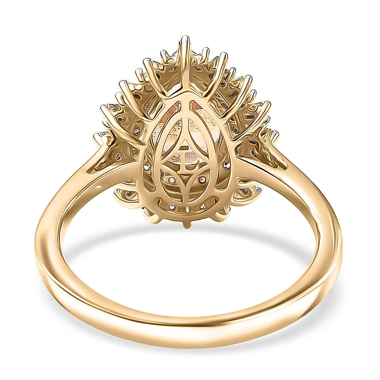 Imperial Garnet, Lab Grown Diamond Fire Ring in 10K Yellow Gold 2.65 ctw (Size 10.0)