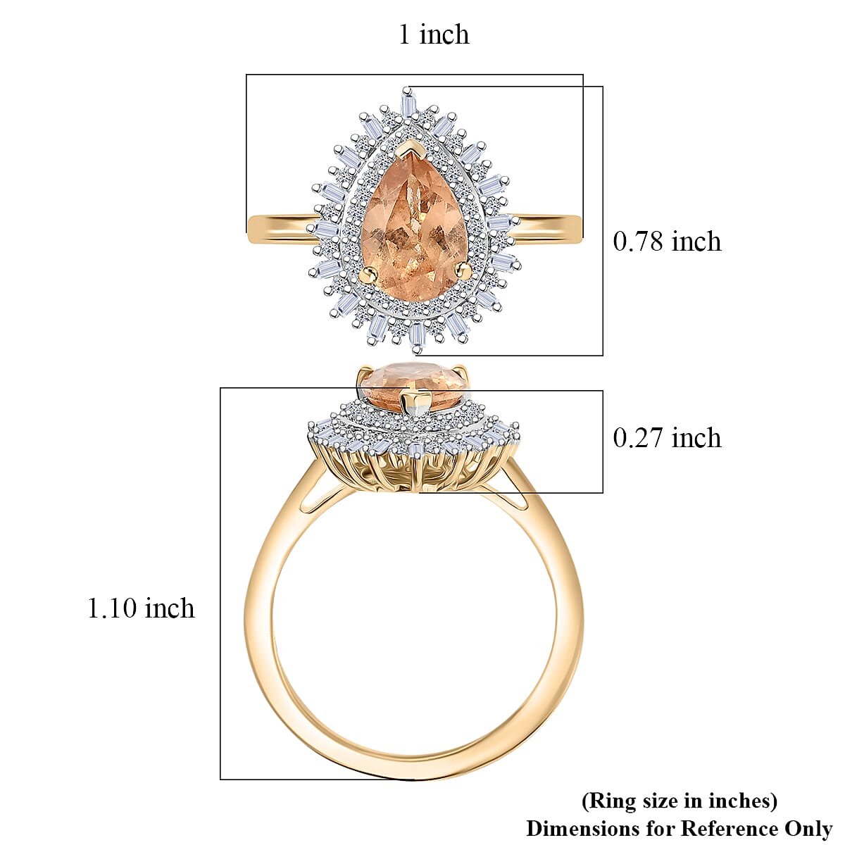 Premium Imperial Garnet and Luxuriant Lab Grown Diamond E-F VS 2.65 ctw Fire Crown Ring in 10K Yellow Gold (Size 6.0) image number 5