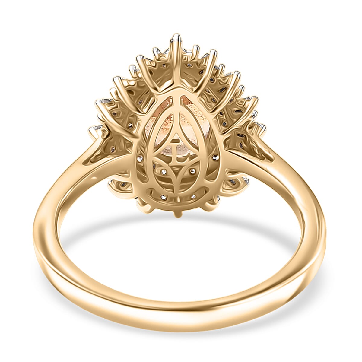 Imperial Garnet, Lab Grown Diamond Fire Ring in 10K Yellow Gold 2.65 ctw (Size 7.0) image number 4