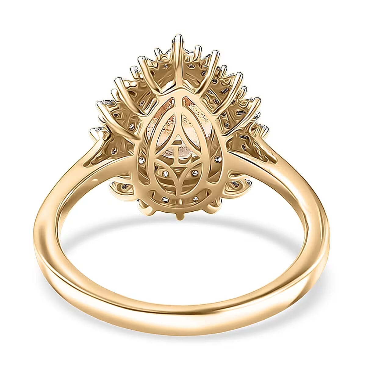 Imperial Garnet, Lab Grown Diamond Fire Ring in 10K Yellow Gold 2.65 ctw (Size 7.0) image number 6