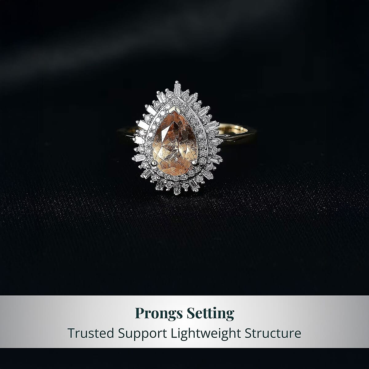 Imperial Garnet, Lab Grown Diamond Fire Ring in 10K Yellow Gold 2.65 ctw (Size 8.0) image number 3