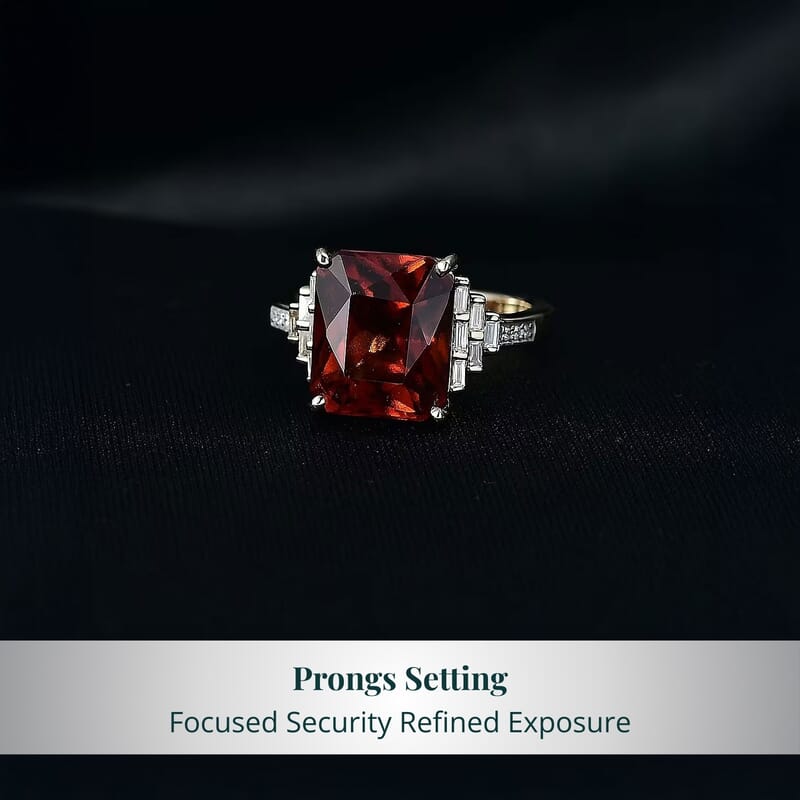 AAA Ceylon Honey Garnet, Lab Grown Diamond Crown Royale Ring in 10K Yellow Gold 9.25 ctw (Size 10.0)