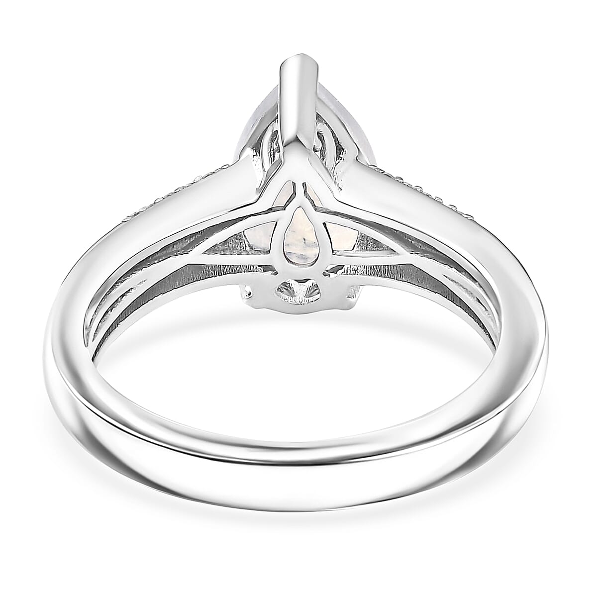 D'Joy Rainbow Moonstone, Multi Gemstone Ring in Rhodium Over Sterling Silver 2.25 ctw (Size 10.0) image number 4