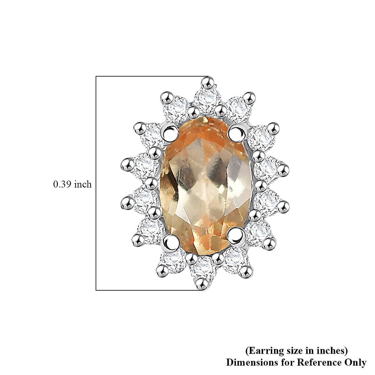D'Joy Imperial Garnet, Moissanite Sunburst Earrings in Rhodium Over Sterling Silver 1.40 ctw