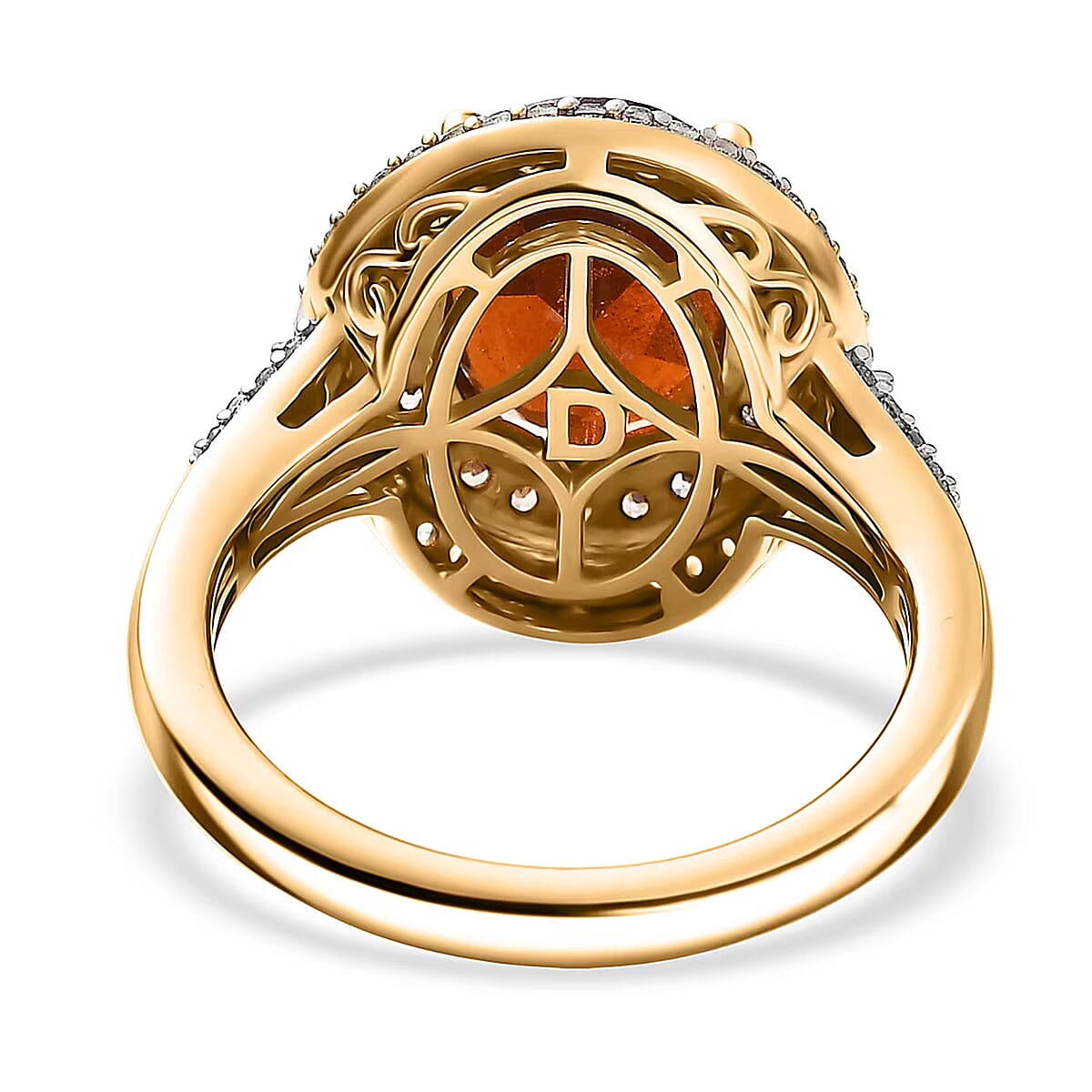 D'Joy AAA Ceylon Honey Garnet and Multi Gemstone 5.15 ctw Golden Dawn Ring in 18K Vermeil Yellow Gold Over Sterling Silver (Size 10.0) image number 6