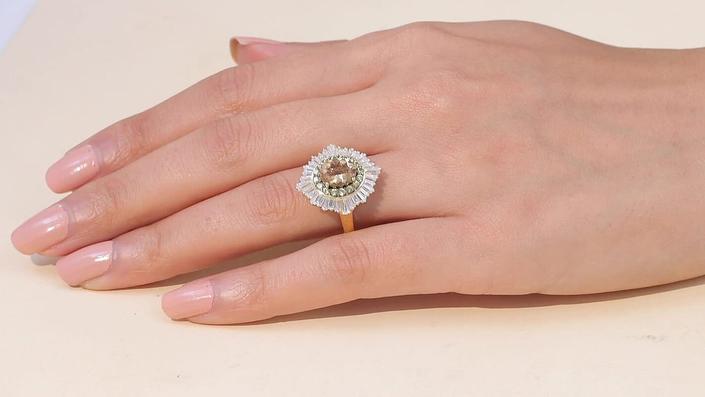 D''Joy Premium Marialite, Multi Gemstone Ring in 18K Vermeil YG Over Sterling Silver (Size 10.0) 3.35 ctw