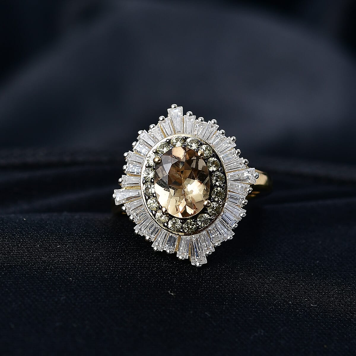 D''Joy Premium Marialite, Multi Gemstone Ring in 18K Vermeil YG Over Sterling Silver (Size 10.0) 3.35 ctw image number 1