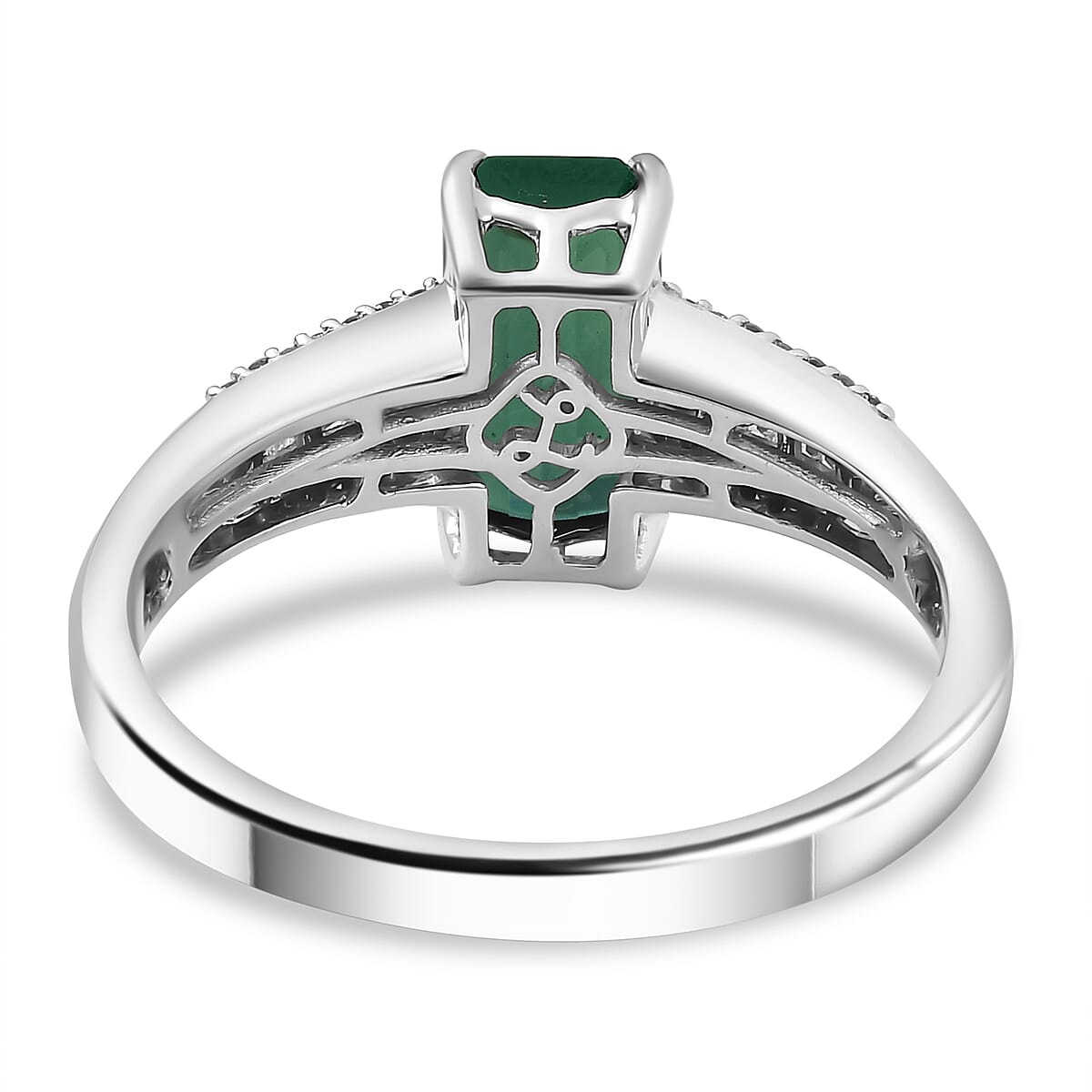 Luxoro AAA Pirineu Lagoon Tourmaline, Diamond Ring in 14K White Gold 2.10 ctw (Size 6.0) image number 4