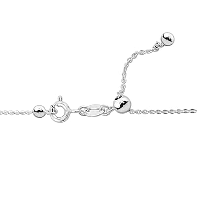 Sterling Silver Beaded Link Chain Necklace 24 Inches 4 Grams