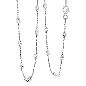 Sterling Silver Over the Moon Necklace 18 Inches 4.3 Grams