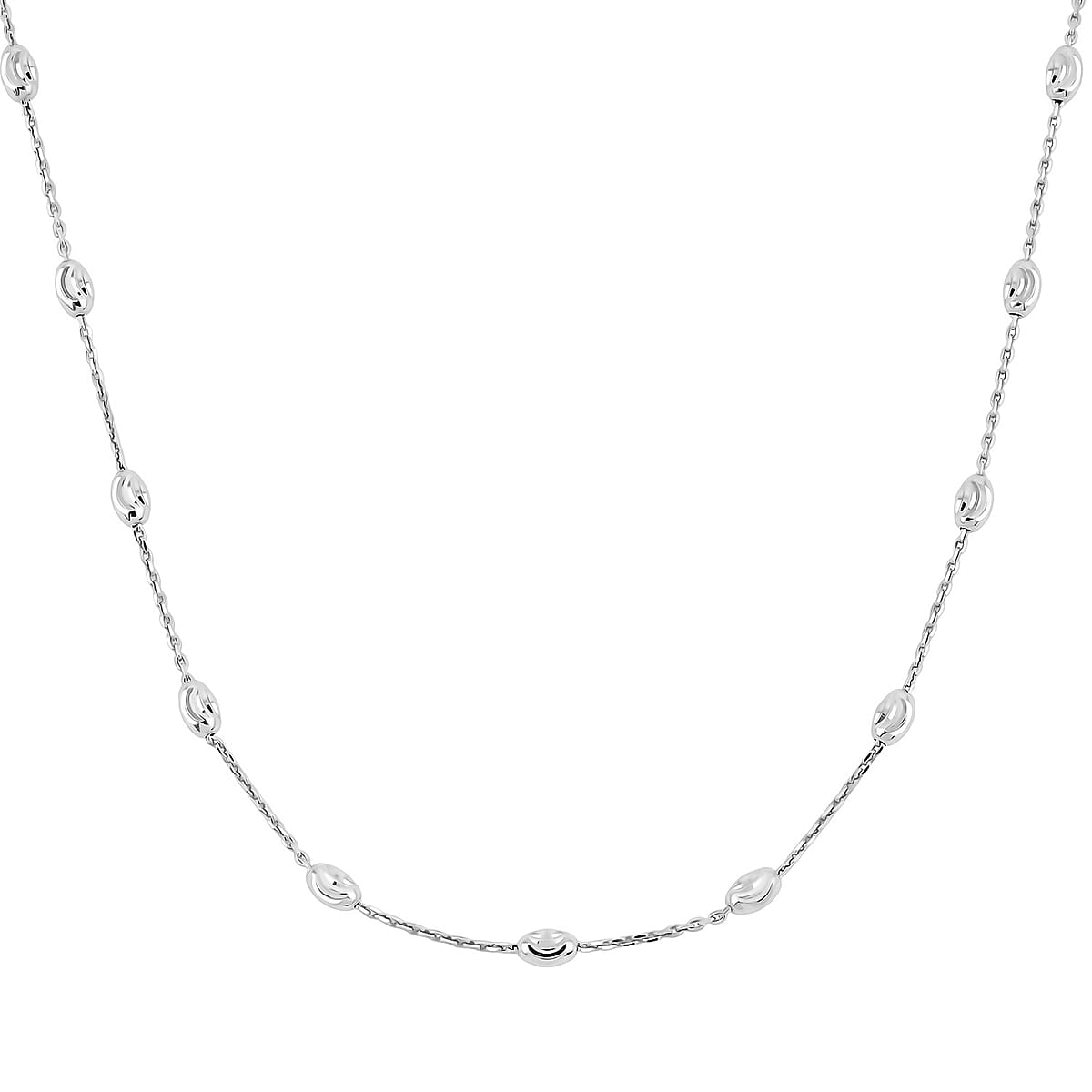 Sterling Silver Over the Moon Necklace 18 Inches 4.3 Grams image number 3