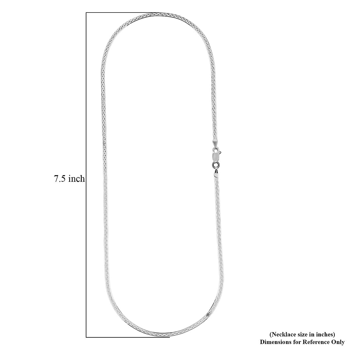 Sterling Silver Criss Cross Herringbone Chain Necklace 18 Inches 3.40 Grams image number 4