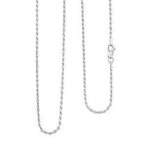 Sterling Silver Rope Necklace 22 Inches 5.9 Grams