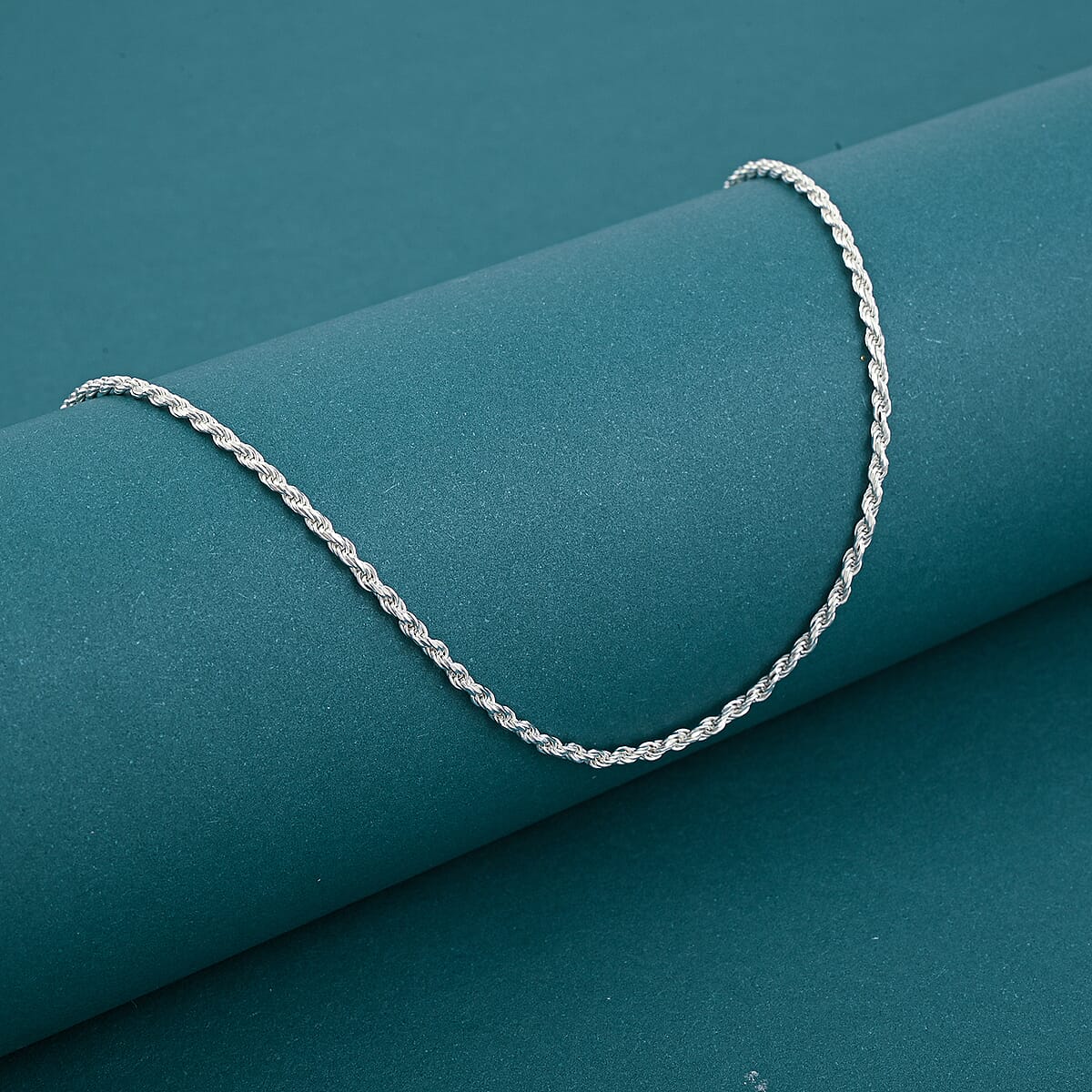 Sterling Silver Rope Necklace 22 Inches 5.9 Grams image number 1