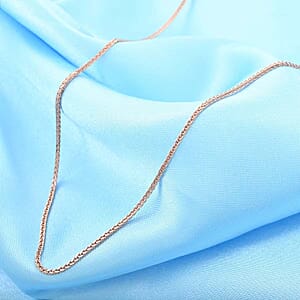  Ankur's Treasure Chest 14K Rose Gold Over Sterling Silver Chain Necklace 24 Inches 3.20 Grams