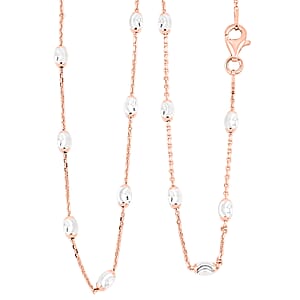 14K Rose Gold Over Sterling Silver Over the Moon Necklace 18 Inches 4.30 Grams