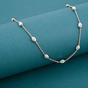 14K Rose Gold Over Sterling Silver Over the Moon Necklace 18 Inches 4.30 Grams