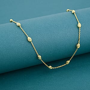 14K Yellow Gold Over Sterling Silver Over the Moon Necklace 18 Inches 4.3 Grams