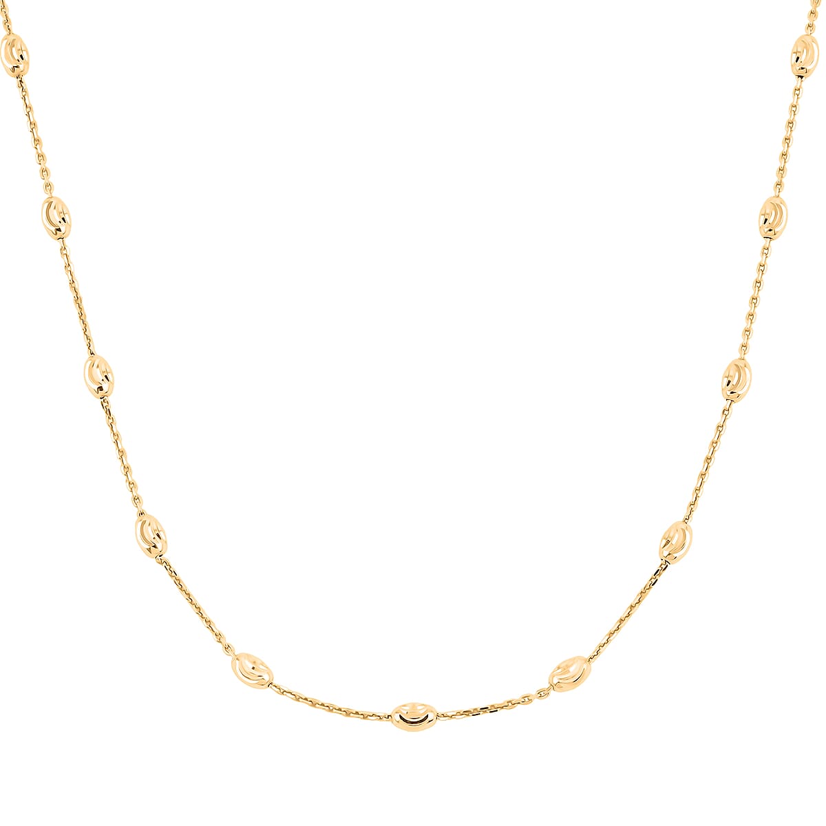 14K Yellow Gold Over Sterling Silver Over the Moon Necklace 18 Inches 4.3 Grams image number 3