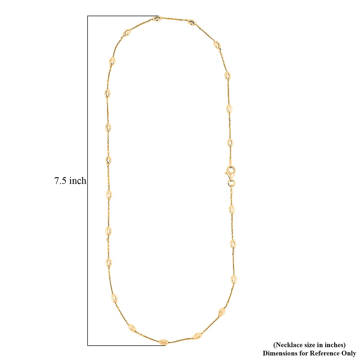 14K Yellow Gold Over Sterling Silver Over the Moon Necklace 18 Inches 4.3 Grams image number 6