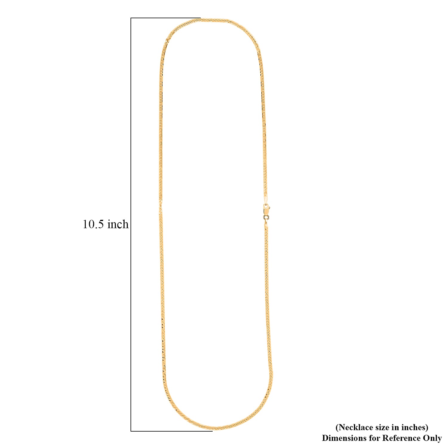  Flat Cuban Chain Necklace in 14K Yellow Gold Over Sterling Silver 4.10 Grams 24 Inches