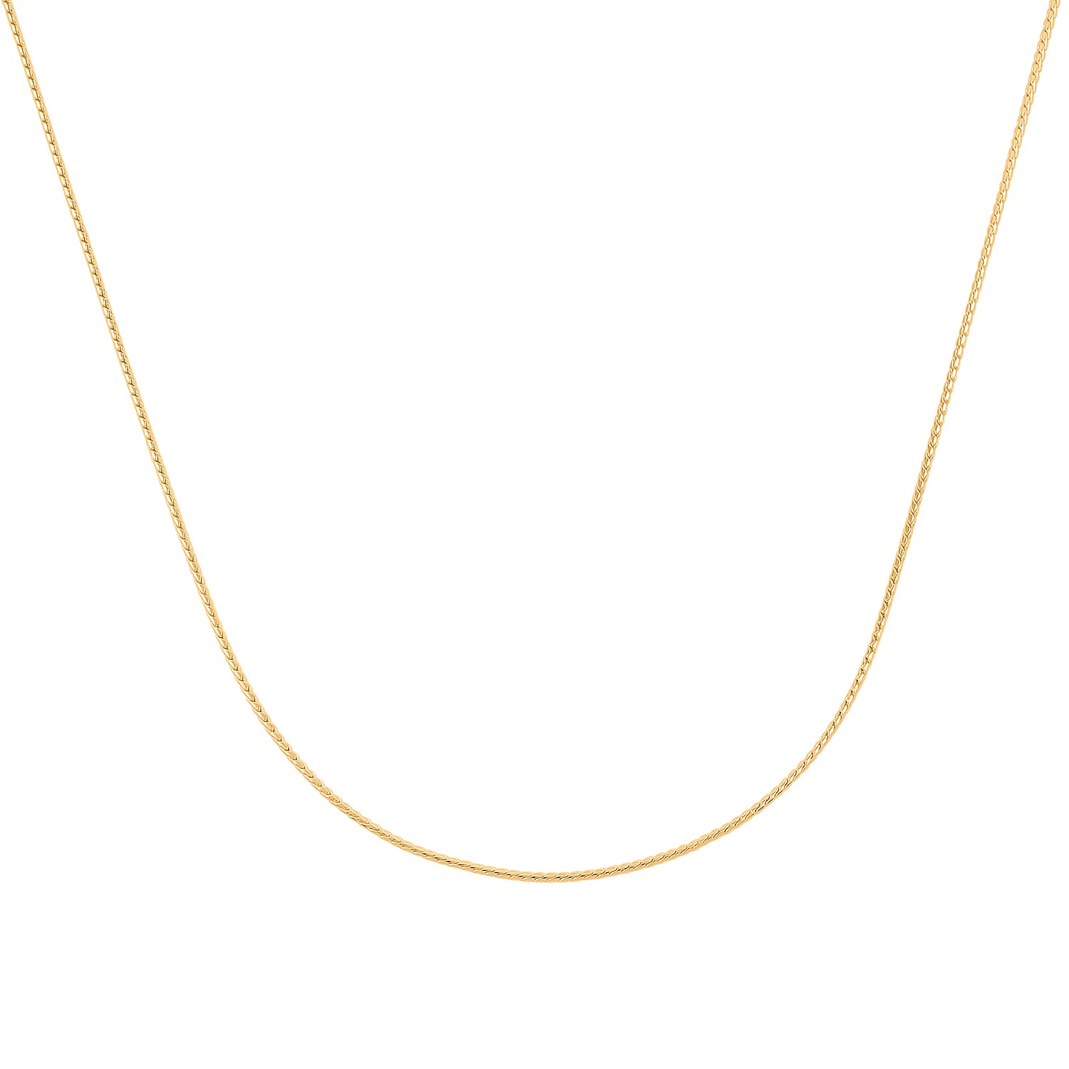 Fancy Link Chain Necklace in 14K Yellow Gold Over Sterling Silver 18-24 Inches 3.50 Grams