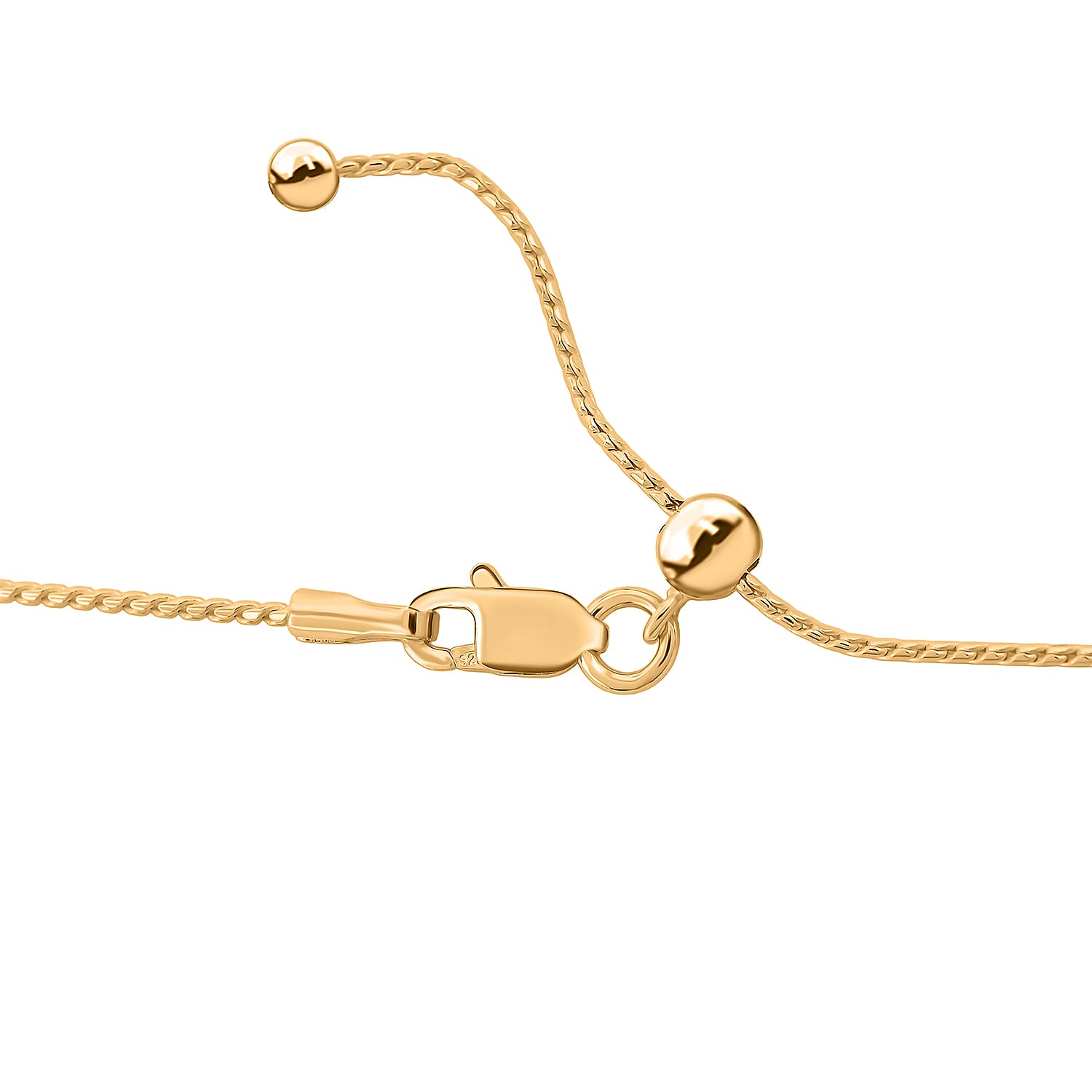Fancy Link Chain Necklace in 14K Yellow Gold Over Sterling Silver 18-24 Inches 3.50 Grams