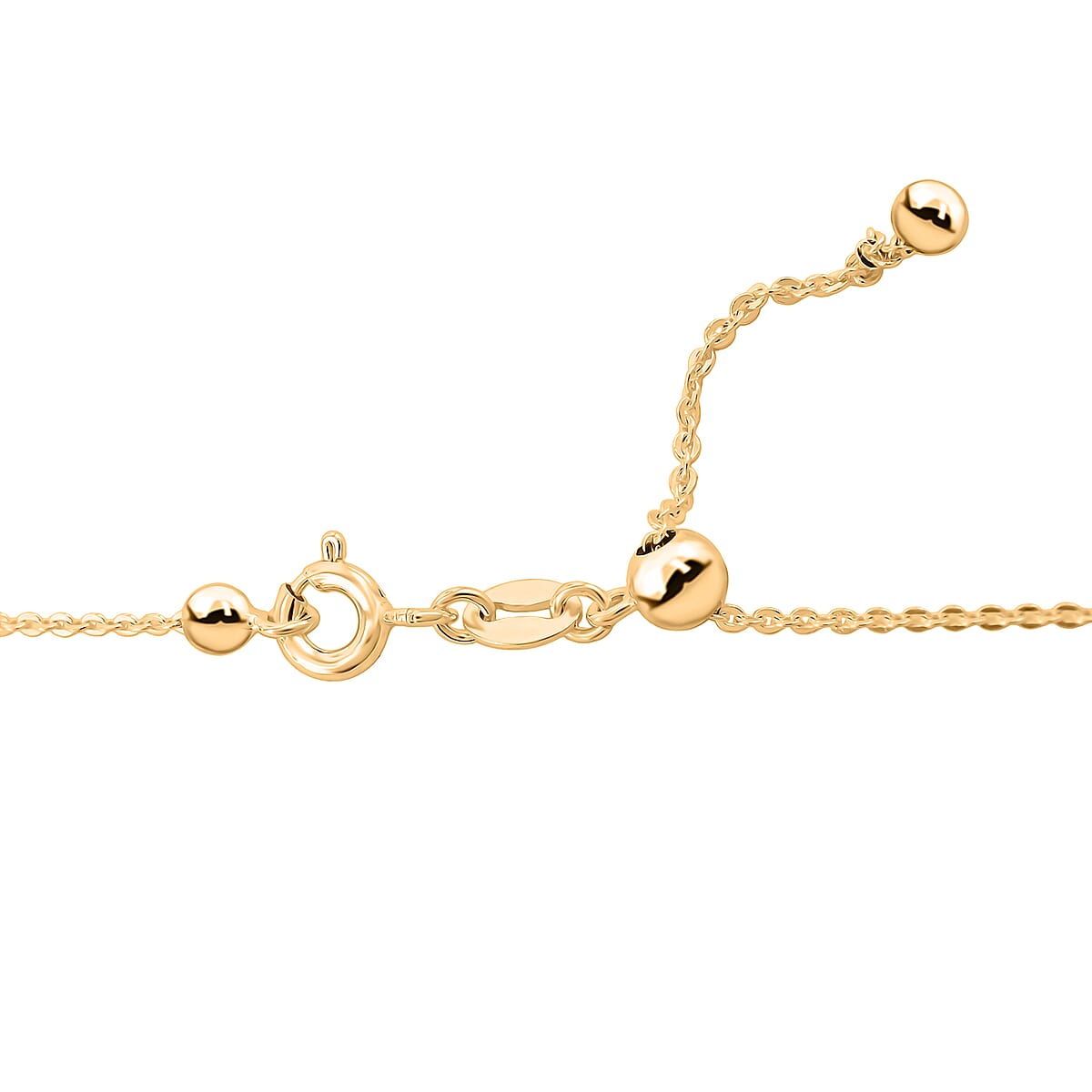 14K Yellow Gold Over Sterling Silver Beaded Link Chain Necklace 24 Inches 4 Grams image number 4