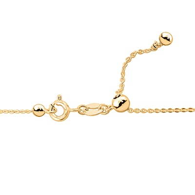 14K Yellow Gold Over Sterling Silver Beaded Link Chain Necklace 24 Inches 4 Grams