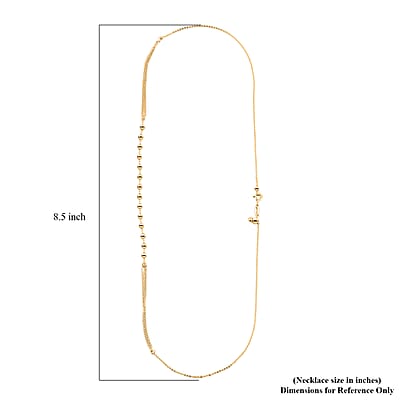 14K Yellow Gold Over Sterling Silver Beaded Link Chain Necklace 24 Inches 4 Grams